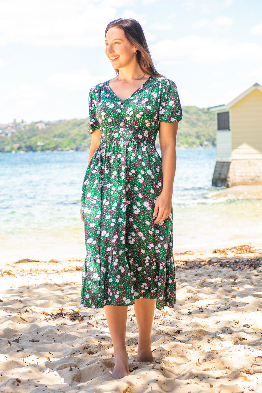 Darcy Dress - Green Floral
