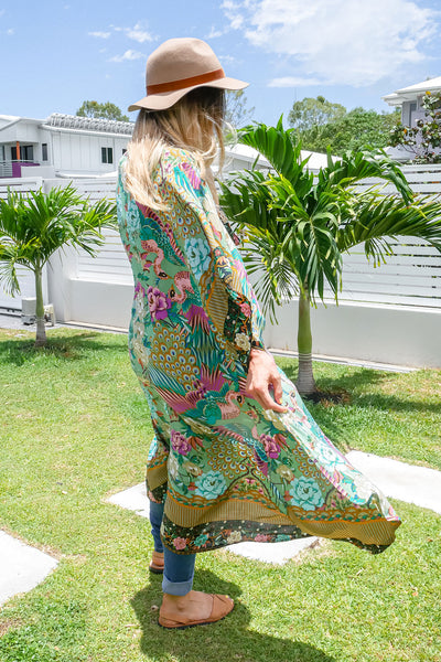 Estelle Cape - Pattern Green